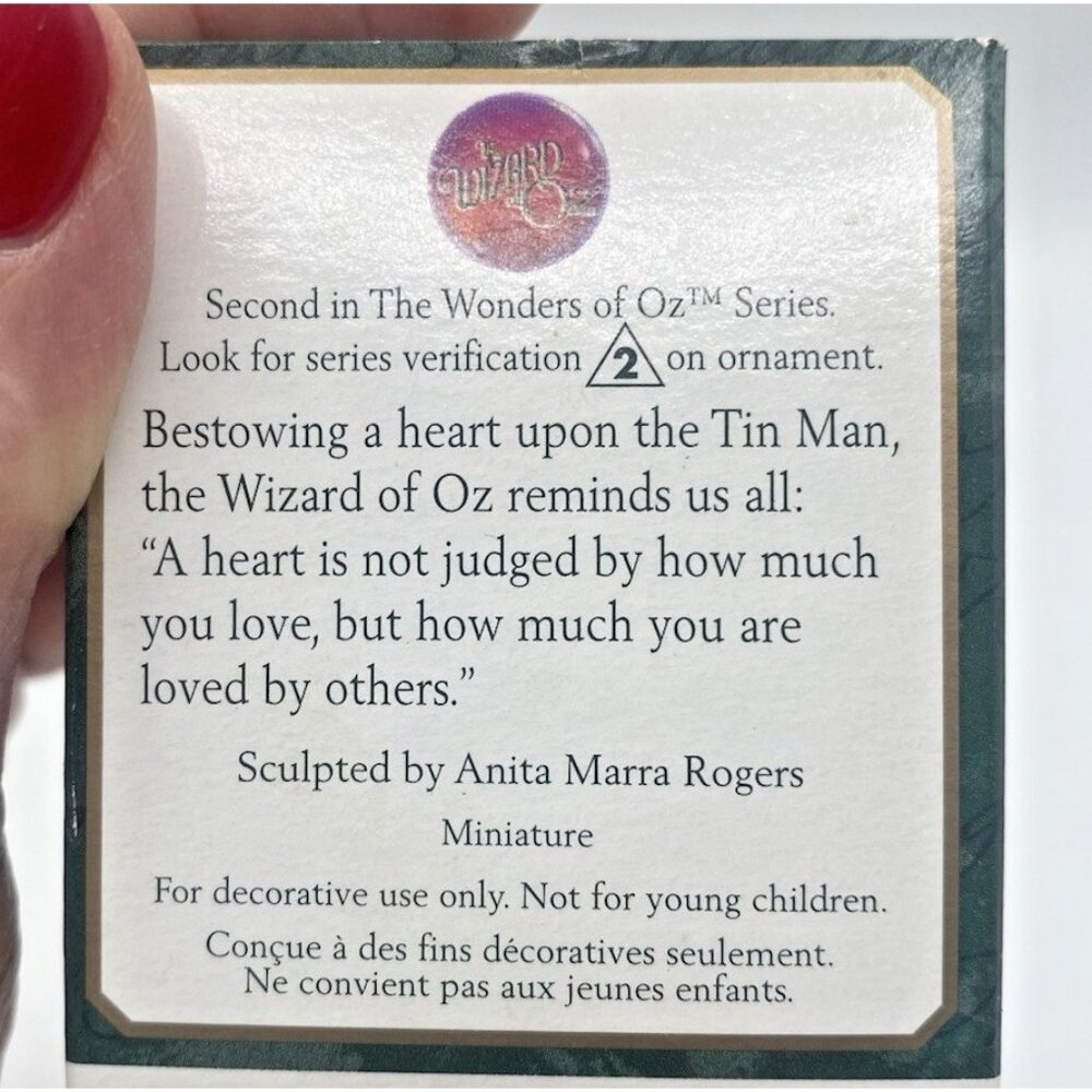 Hallmark Keepsake Miniature Ornament The Tin Man’s Heart The Wonder of Oz 2000 - Picture 11 of 13